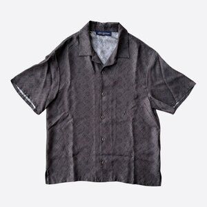 Louis Vuitton Brown Monogram Silk Button Up Shirt